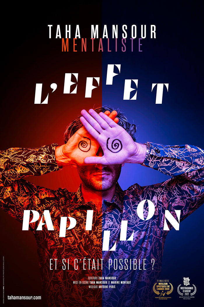 L'Effet Papillon de et avec Taha Mansour au Studio Hébertot à 16h30 le samedi et le mercredi à 21h à partir de mars.
